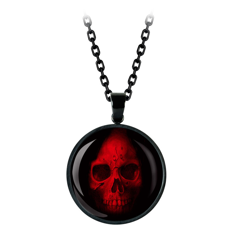 Red on sale skull necklace